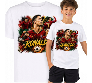 RONALDO - Poster Motive 4 - biele detské tričko