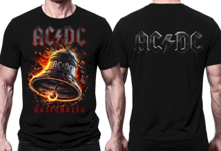 AC/DC - Hells Bells Fire Colour 2026 - čierne pánske tričko