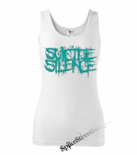 SUICIDE SILENCE - Turquoise Logo - Ladies Vest Top - biele