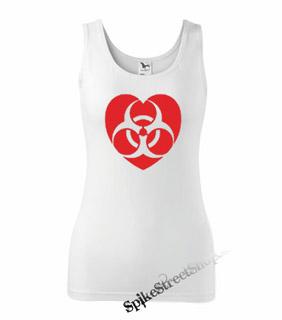 RADIOACTIVE HEART - Ladies Vest Top - biele