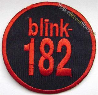 BLINK 182 -  Červené logo - kruhová nažehlovacia nášivka