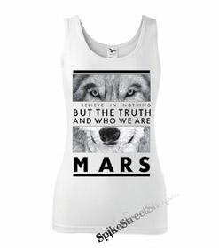 30 SECONDS TO MARS - Wolf - Ladies Vest Top - biele