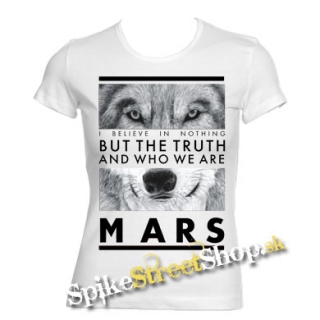 30 SECONDS TO MARS - Wolf - biele dámske tričko
