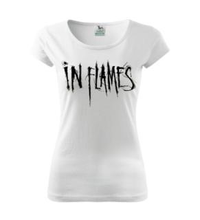IN FLAMES - Logo - biele dámske tričko
