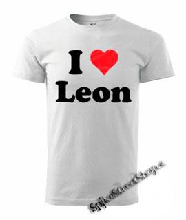 I LOVE LEON - biele pánske tričko