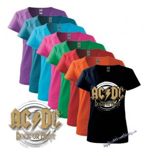 AC/DC - Rock Or Bust Gold - farebné dámske tričko