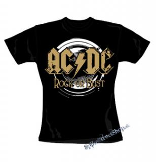 AC/DC - Rock Or Bust Gold - čierne dámske tričko
