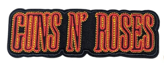 GUNS N ROSES - Logo Yellow Red - nažehlovacia nášivka