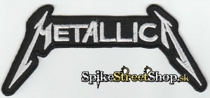 METALLICA - White Logo on Black - nažehlovacia nášivka
