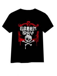 GREEN DAY - Royal Skull - čierne pánske tričko