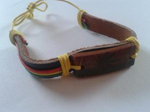 Kožený náramok MARIHUANA LEATHER