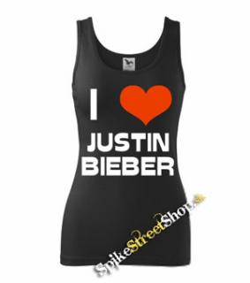 I LOVE JUSTIN BIEBER - Ladies Vest Top