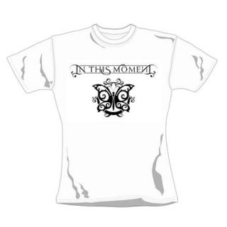 IN THIS MOMENT - Logo Butterfly - biele dámske tričko