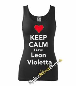KEEP CALM I LOVE LEON VIOLETTA - Ladies Vest Top
