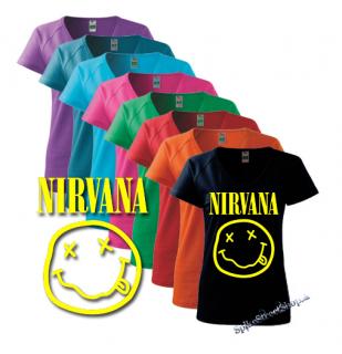 NIRVANA - Smile - farebné dámske tričko