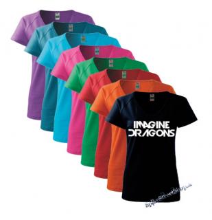 IMAGINE DRAGONS - Logo - farebné dámske tričko