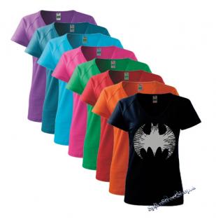 BATMAN - Cracked Emblem - farebné dámske tričko