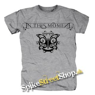 IN THIS MOMENT - Logo Butterfly - sivé pánske tričko