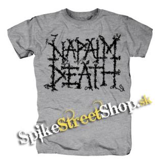 NAPALM DEATH - Logo - sivé pánske tričko