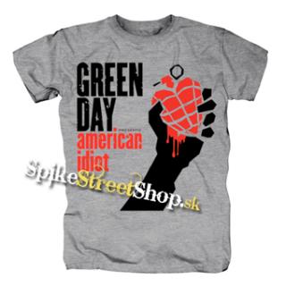 GREEN DAY - American Idiot - sivé pánske tričko