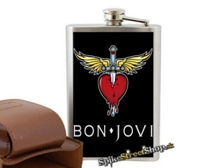 BON JOVI - Heart Logo 2 - nerezová ploskačka na alkohol