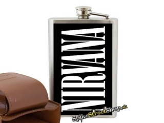 NIRVANA - BW Logo - nerezová ploskačka na alkohol