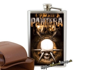 PANTERA - Stabbed Skull - nerezová ploskačka na alkohol