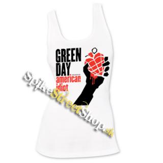 GREEN DAY - American Idiot - Ladies Vest Top - biele