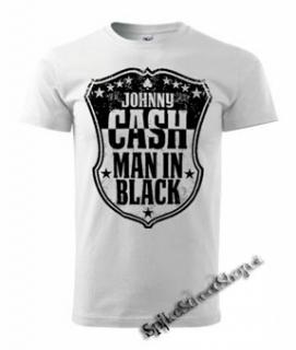JOHNNY CASH - Man In Black - biele pánske tričko
