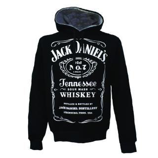 JACK DANIELS - Black Hoodie - čierna pánska mikina