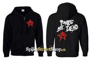 ANARCHY - PUNKS NOT DEAD - mikina na zips