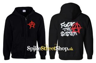 ANARCHY - FUCK THE SYSTEM - mikina na zips