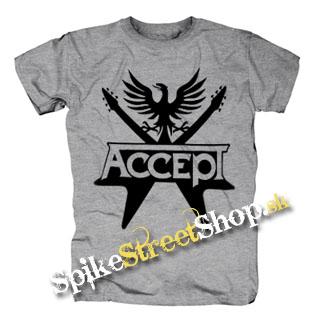 ACCEPT - Black Sign - sivé pánske tričko