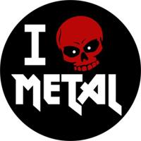 I LOVE METAL - čierny odznak