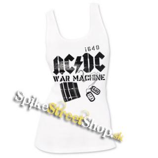 AC/DC - War Machine - Ladies Vest Top - biele
