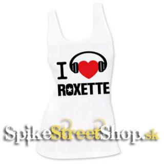 I LOVE ROXETTE - Ladies Vest Top - biele