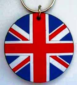 U.K. zástava - gumená kľúčenka