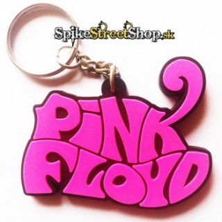 PINK FLOYD - Pink Wavy Logo - gumená kľúčenka