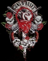 GUNS N ROSES - Heart Logo - chrbtová nášivka