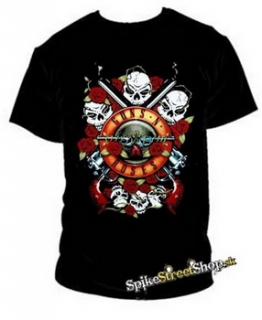 GUNS N ROSES - Skulls Logo - pánske tričko