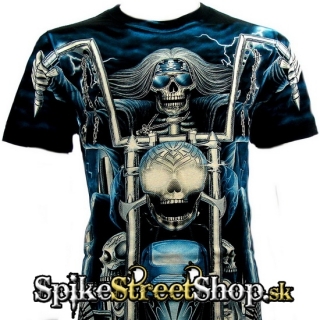 GOTHIC COLLECTION - Skeleton Rider - čierne pánske tričko