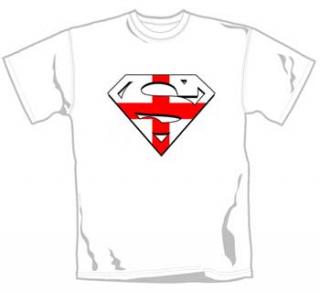 SUPERMAN - England Flag - biele pánske tričko