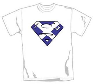 SUPERMAN - Scottish Flag - biele pánske tričko