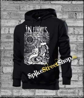IN FLAMES - Poseidon-White Motive - čierna pánska mikina 