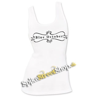 BLUE OCTOBER - Logo - Ladies Vest Top - biele