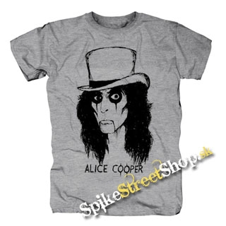 ALICE COOPER - Portrait - sivé pánske tričko