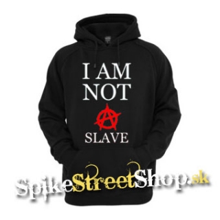I AM NOT A SLAVE - čierna pánska mikina
