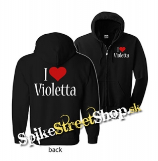 I LOVE VIOLETTA - mikina na zips