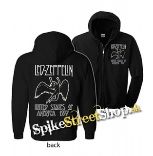 LED ZEPPELIN - United States Of America 1977 - mikina na zips