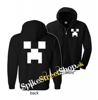 MINECRAFT - Creeper White - mikina na zips